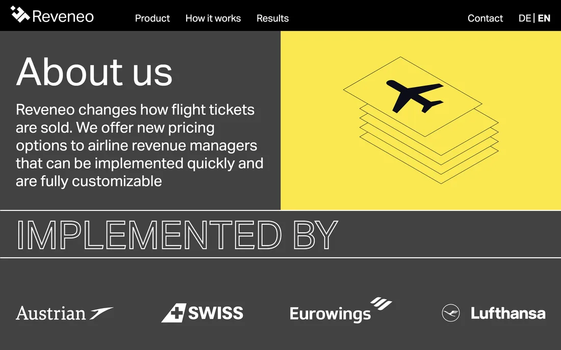 About us page over the Austrian, SWISS, Eurowings and Lufthansa logos